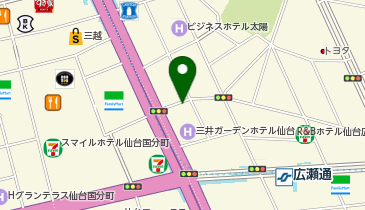 三井のカーシェアーズ リパーク仙台本町第10(自転車禁止)の地図画像