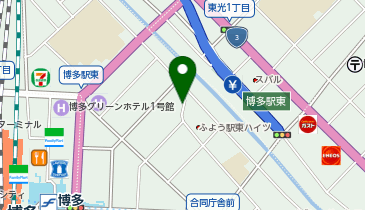三井のカーシェアーズ リパーク博多駅東1丁目第2(自転車禁止)の地図画像