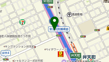 三井のカーシェアーズ リパーク弁天町駅前第4(自転車可)の地図画像