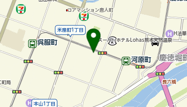 三井のカーシェアーズ リパーク熊本魚屋町第2(自転車禁止)の地図画像