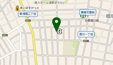 三井のカーシェアーズ リパーク台東区清川1丁目第3(自転車可)の地図画像