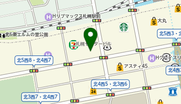 三井のカーシェアーズ 三井ガーデンホテル札幌ウエスト(自転車禁止)の地図画像