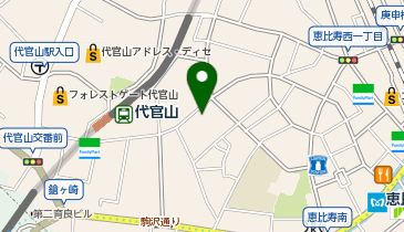 三井のカーシェアーズ 代官山駅前第1(自転車禁止)の地図画像