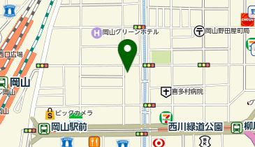 三井のカーシェアーズ リパーク岡山駅前町1丁目第2(自転車禁止)の地図画像