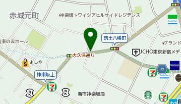 三井のカーシェアーズ リパーク筑土八幡町第2(自転車可)の地図画像