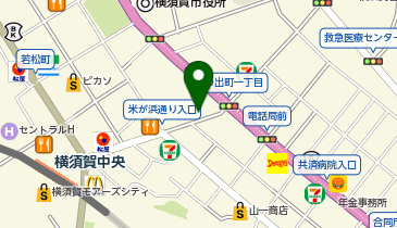 三井のカーシェアーズ リパーク横須賀中央(自転車禁止)の地図画像