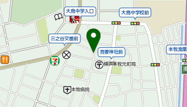 三井のカーシェアーズ リパーク横浜本牧三之谷(自転車可)の地図画像