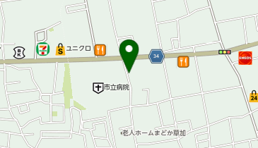 三井のカーシェアーズ リパーク草加市立病院前(自転車禁止)の地図画像