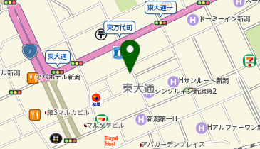 三井のカーシェアーズ リパーク新潟東大通1丁目第2(自転車可)の地図画像