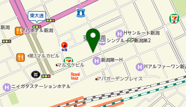 三井のカーシェアーズ リパーク新潟東大通1丁目第3(自転車禁止)の地図画像