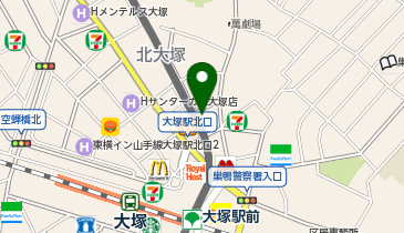 三井のカーシェアーズ リパーク大塚駅前第2(自転車可)の地図画像