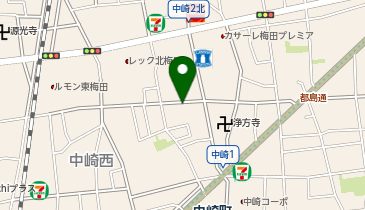 三井のカーシェアーズ リパーク中崎3丁目第2(自転車可)の地図画像