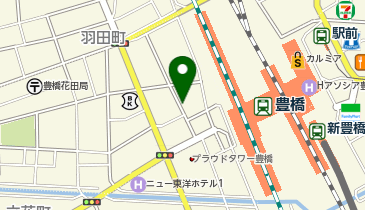 三井のカーシェアーズ リパーク豊橋駅前第8(自転車可)の地図画像
