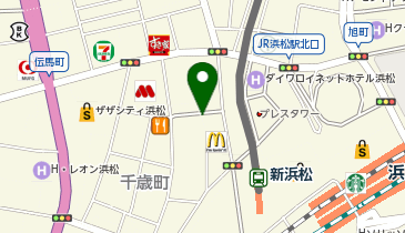 三井のカーシェアーズ NPC24H浜松千歳町パーキング(屋上)(自転車禁止)の地図画像