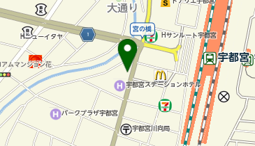 三井のカーシェアーズ 宇都宮駅前第1(自転車禁止)の地図画像