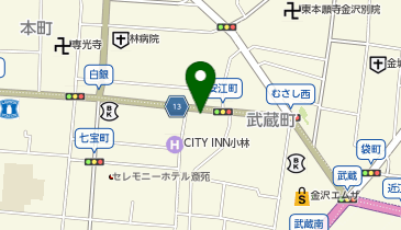 三井のカーシェアーズ リパーク金沢武蔵町(自転車可)の地図画像
