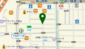 三井のカーシェアーズ リパーク岡山錦町第7(自転車可)の地図画像