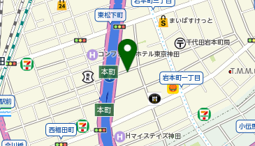 三井のカーシェアーズ 岩本町駅前第1(自転車禁止)の地図画像