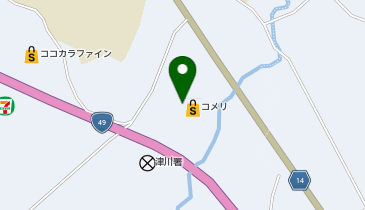 コメリハード&グリーン津川店の地図画像