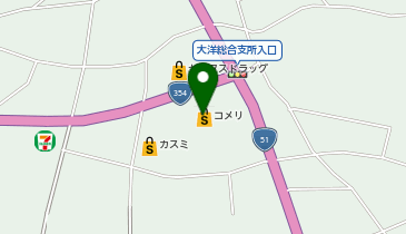 コメリハード&グリーン大洋店の地図画像