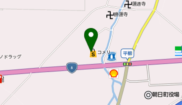 コメリハード&グリーン朝日店※年始は1/2から営業開始の地図画像