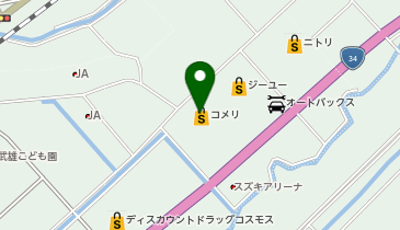 コメリパワー武雄店の地図画像