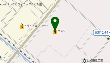 コメリパワー札幌発寒店の地図画像