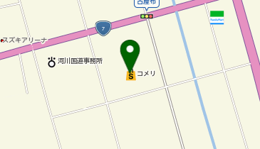 コメリパワー能代東インター店の地図画像