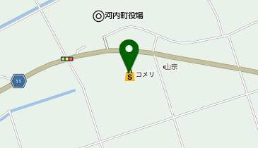 コメリハード&グリーン河内店(茨城県)の地図画像
