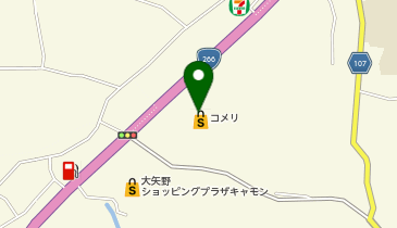 コメリハード&グリーン大矢野店※年始は1/3から営業開始の地図画像