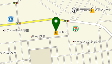 コメリハード&グリーン泉店の地図画像