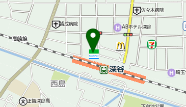 七田式深谷教室の地図画像