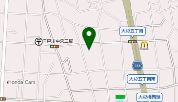 イエローハット 江戸川大杉店の地図画像