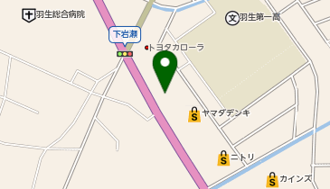 イエローハット 羽生岩瀬店の地図画像