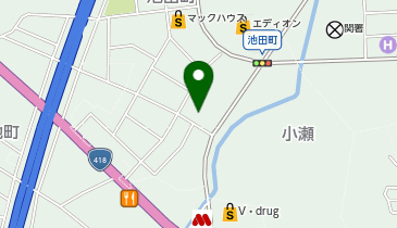 イエローハット 関池田店の地図画像