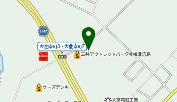 GLOBAL WORK OUTLET 三井アウトレットパーク 札幌北広島店の地図画像