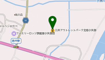 Fukuske Outlet 三井アウトレットパーク 北陸小矢部店の地図画像