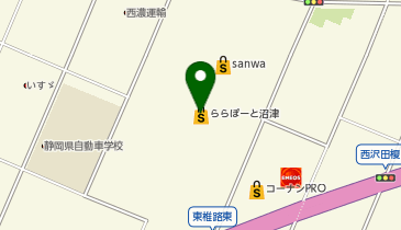 日産 ららぽーと沼津店の地図画像