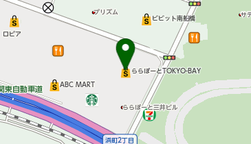 WA ORiental TRaffic ららぽーとTOKYO-BAYの地図画像