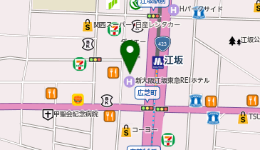 いきなりステーキカリーノ江坂店の地図画像