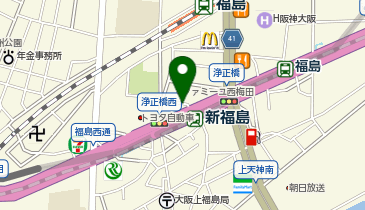 いきなりステーキ大阪福島店の地図画像