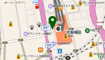 一蘭 梅田芝田店の地図画像