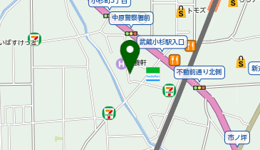 ウィズ・ユー川崎武蔵小杉の地図画像