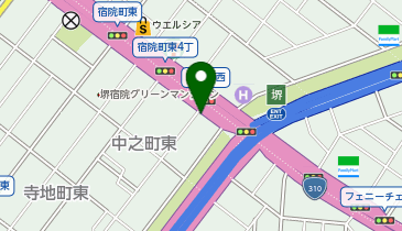 ウィズ・ユー堺 宿院の地図画像