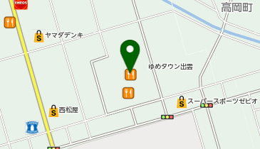 JTBウエディングデスク出雲ゆめタウンの地図画像