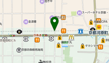 JTBウエディングプラザ京都四条の地図画像