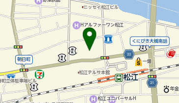 JTB 山陰支店内 個人旅行受付カウンターの地図画像