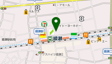 JTB 綾瀬イトーヨーカドー店の地図画像