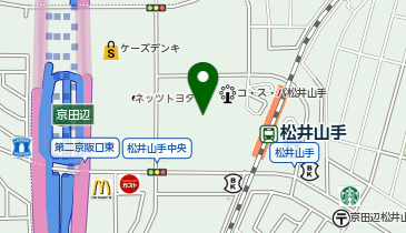 カルディコーヒーファームフレスト松井山手店の地図画像