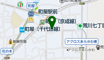 公文式町屋駅前教室の地図画像